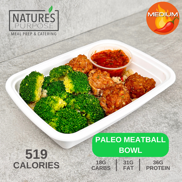 Paleo Meatball Bowl - Natures Purpose Meal Prep