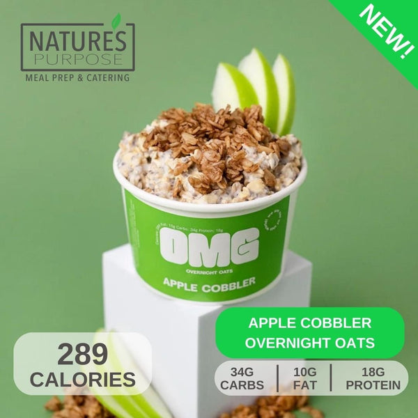 Overnight Oats - Apple Cobbler - Natures Purpose Meal Delivery