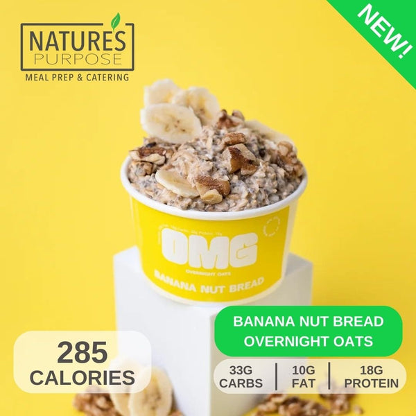 Overnight Oats - Banana Nut Bread - Natures Purpose Meal Delivery