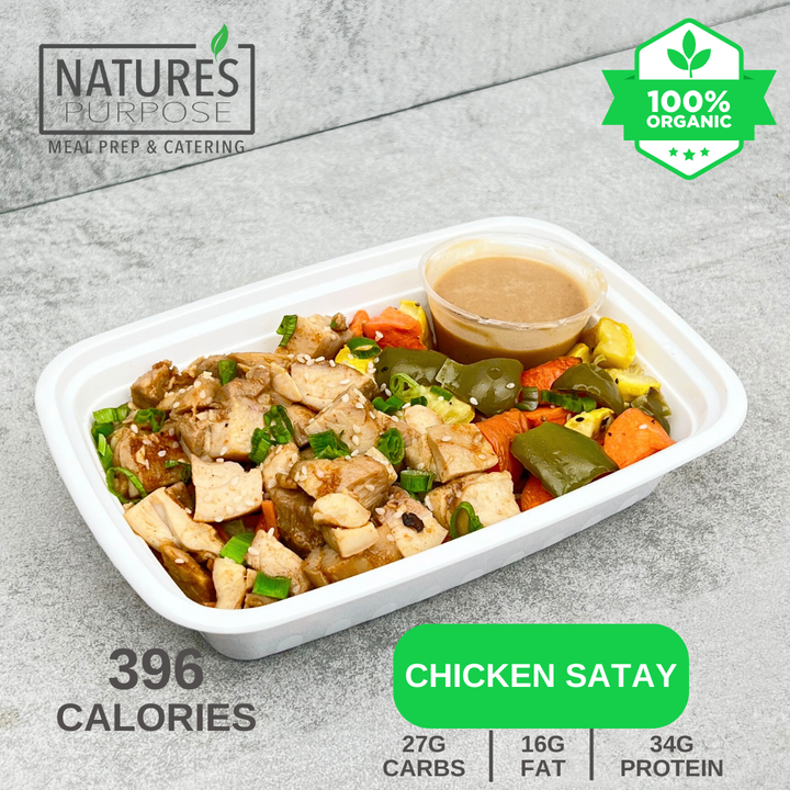 Organic Chicken Satay - Natures Purpose Meal Prep