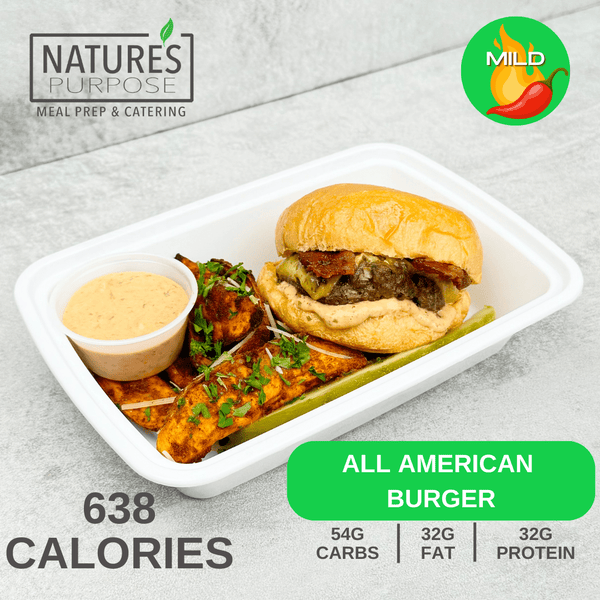 All American Burger - Natures Purpose Meal Prep