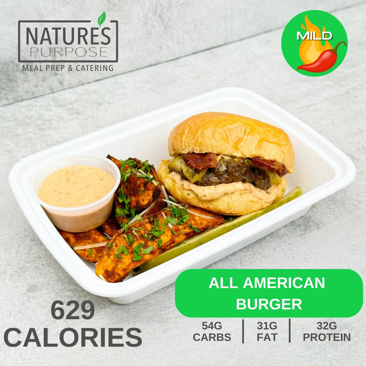 All American Burger - Natures Purpose Meal Prep