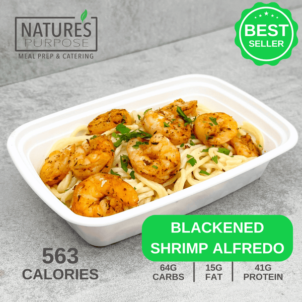 Blackened Shrimp Alfredo - Natures Purpose Meal Prep