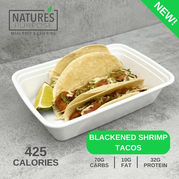 Blackened Shrimp Tacos - Natures Purpose Meal Prep