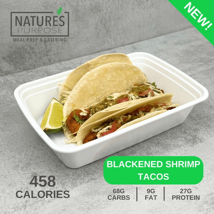 Blackened Shrimp Tacos - Natures Purpose Meal Prep