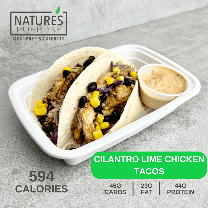 Cilantro Lime Chicken Tacos - Natures Purpose Meal Prep