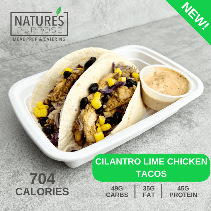 Cilantro Lime Chicken Tacos - Natures Purpose Meal Prep