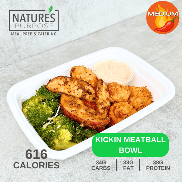 Kickin Meatball Bowl - Natures Purpose Meal Prep