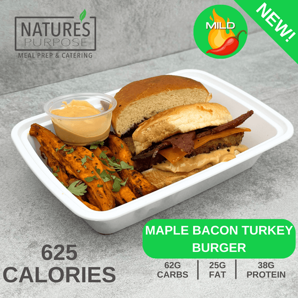 Maple Bacon Turkey Burger - Natures Purpose Meal Prep