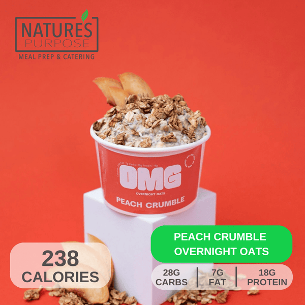 Overnight Oats - Peach Crumble - Natures Purpose Meal Prep