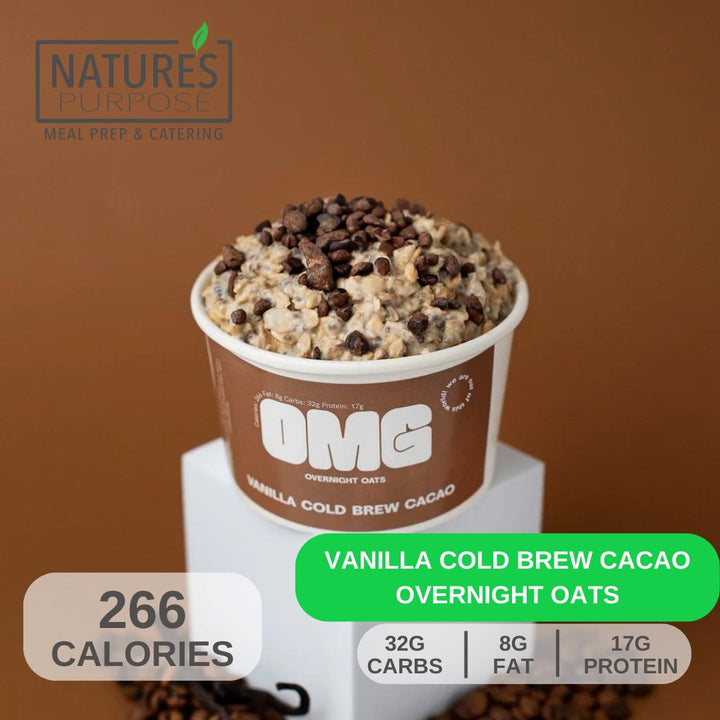 Overnight Oats - Vanilla Cold Brew Cacao - Natures Purpose Meal Prep