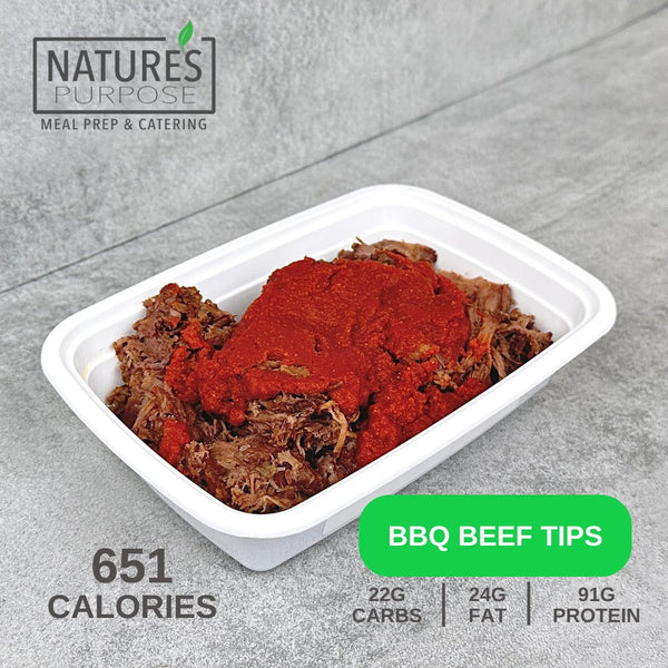 BBQ Beef Tips - Natures Purpose Meal Prep