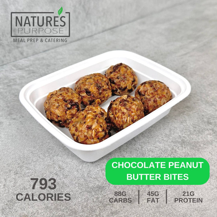 Chocolate Peanut Butter Bites - Natures Purpose Meal Prep