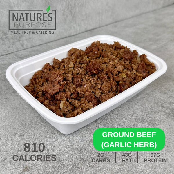 Ground Beef (Garlic Herb) - Natures Purpose Meal Prep