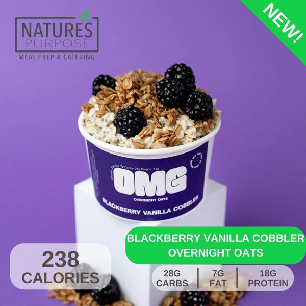 Overnight Oats - Blackberry Vanilla Cobbler - Natures Purpose Meal Delivery